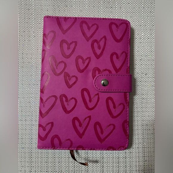 Blue Bible Verse Pink Hearts Faux Leather Bound Journal - Picture 10 of 16